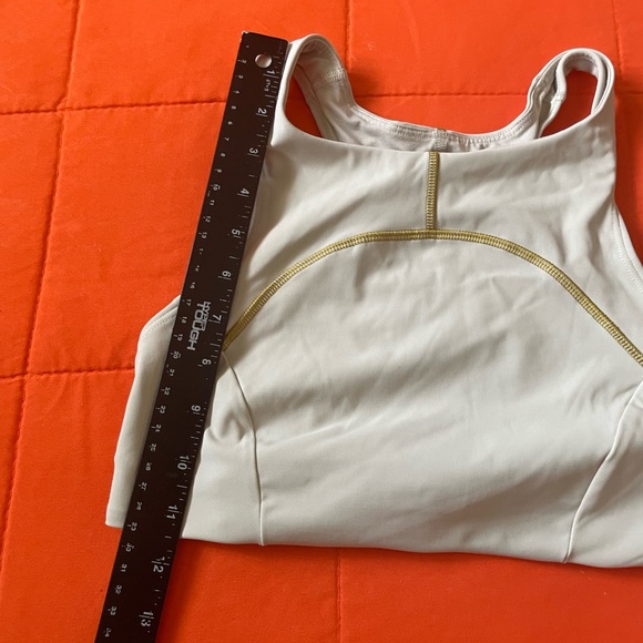 Lululemon Sports Bra Womens 8 Beige Athletic Energy Bra Long Line - Picture 3 of 4